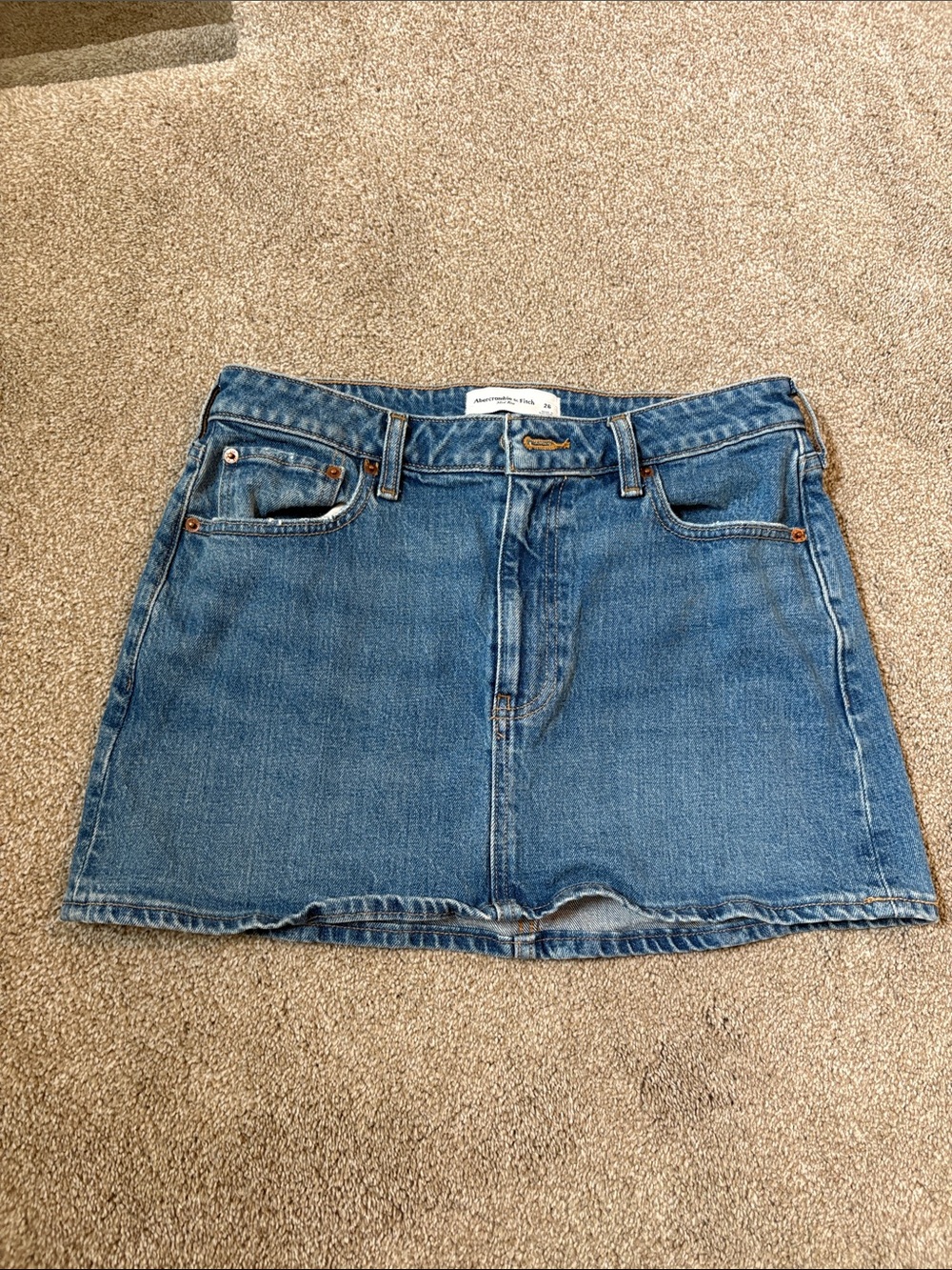 Abercrombie & Fitch Curve Love Denim Mini Skirt - Size 26